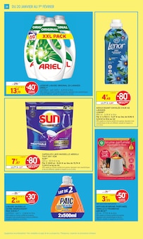 Promotion Lessive dans le prospectus Intermarché Super, valable du 20/01/2026 au 01/02/2026 Promo Lessive dans le catalogue Intermarché Super du moment à la page 34