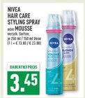 HAIR CARE STYLING SPRAY im Angebot bei Marktkauf in Dorsten HAIR CARE STYLING SPRAY Angebote von NIVEA bei Marktkauf Dorsten für 3,45 €