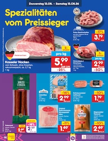 Mettwurst im Netto Marken-Discount Prospekt "Aktuelle Angebote" mit 61 Seiten (Rostock)