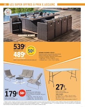 Promos Salon De Jardin dans le catalogue "VOS SUPER POUVOIRS D'ACHAT" de E.Leclerc à la page 38