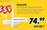 Elektrische Zahnbürste HX7108/02 von Philips für 74,99 € bei MEDIMAX im Angebot Elektrische Zahnbürste HX7108/02 von Philips im aktuellen MEDIMAX Prospekt