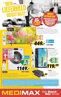 Fernseher im aktuellen MEDIMAX Prospekt (Duisburg) Fernseher im MEDIMAX Prospekt "MEIN LIEFERHELD HEISST MAX" mit 8 Seiten (Duisburg)