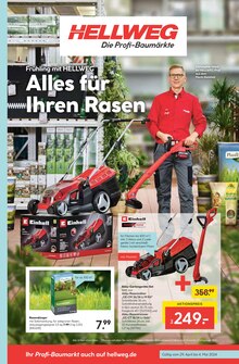 Rasenmäher im Hellweg Prospekt "Die Profi-Baumärkte" mit 24 Seiten (Mülheim (Ruhr))