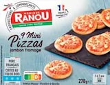 Mini Pizzas Jambon Fromage surgelées - Monique Ranou en promo chez Intermarché Saint-Cloud à 1,50 €