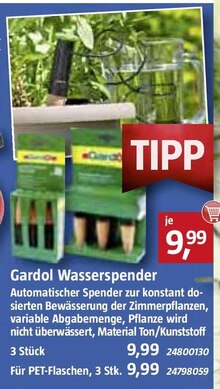 Gardol im aktuellen BAUHAUS Prospekt Gardol Wasserspender für 9,99 € bei BAUHAUS im Angebot