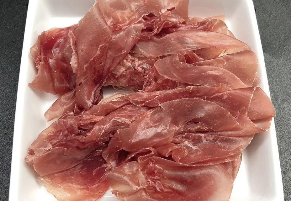 Chiffonnade de speck