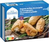 Beignets de fleur de courgette au fromage grec, à la ricotta et au basilic - PICARD en promo chez Picard Beignets de fleur de courgette au fromage grec, à la ricotta et au basilic - PICARD dans le catalogue Picard