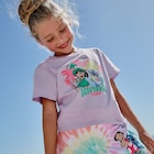 T-shirt détail noeud coton Stitch parme fille en promo chez La Halle T-shirt détail noeud coton Stitch parme fille dans le catalogue La Halle