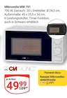Mikrowelle MW 791 im Angebot bei GLOBUS in Siegen Mikrowelle MW 791 Angebote von Clatronic bei GLOBUS Siegen für 49,99 €