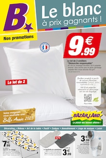 Prospectus Bazarland à La Tranche-sur-Mer, "Le blanc à prix gagnants !", 12 pages de promos valables du 08/01/2025 au 19/01/2025