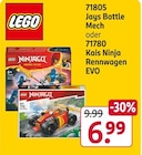 71805 Jays Battle Mech oder 71780 Kais Ninja Rennwagen EVO von LEGO im aktuellen Rossmann Prospekt