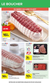 Promotion Rôti de veau dans le prospectus Carrefour, valable du 04/08/2026 au 17/08/2026 Promo Rôti de veau dans le catalogue Carrefour du moment à la page 28
