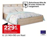 Lit 140×190 cm Ikast en promo chez But Saint-Ouen à 229,99 €