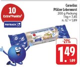 Pfälzer Leberwurst im Angebot bei E center in Erlangen Pfälzer Leberwurst Angebote von Cornelius bei E center Erlangen für 1,49 €