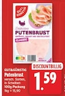 Putenbrust von GUT & GÜNSTIG für 1,59 € bei E center im Angebot Putenbrust von GUT & GÜNSTIG im aktuellen E center Prospekt