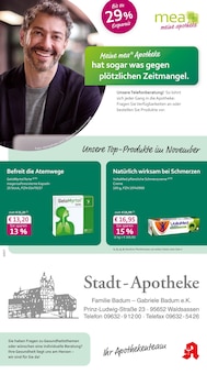 Aktueller mea - meine apotheke Prospekt "Unsere November-Angebote" für Waldsassen Aktueller mea - meine apotheke Prospekt für Waldsassen mit Seiten