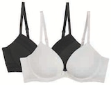 Lot de 2 soutiens-gorges paddé ou armatures en promo chez Super U Clermont-Ferrand à 8,90 €