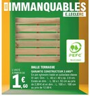 Dalle Terrasse L. 40 x l. 40 x ép. 2,8 cm à 1,60 € dans le catalogue E.Leclerc