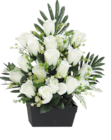 Jardinière 18 boutons de roses et palmes en promo chez Maxi Bazar Boulogne-Billancourt à 14,99 €