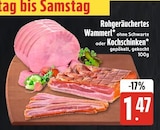 Rohgeräuchertes Wammerl oder Kochschinken bei EDEKA im Emmerting Prospekt für 1,47 €