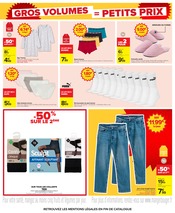 Promos Lingerie Femme dans le catalogue "GROS VOLUMES = PETITS PRIX" de Carrefour Lingerie Femme en promo dans le catalogue Carrefour à la page 27