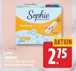 Tampons von Sophie für 2,75 € bei EDEKA im Angebot Tampons von Sophie im aktuellen EDEKA Prospekt