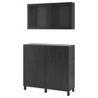 Aufbewkomb.+Türen/Schubladen schwarzbraun/Lappviken/Stubbarp Klarglas sbr 120x42x213 cm von BESTÅ für 529,50 € bei IKEA im Angebot Aufbewkomb.+Türen/Schubladen schwarzbraun/Lappviken/Stubbarp Klarglas sbr 120x42x213 cm von BESTÅ im aktuellen IKEA Prospekt