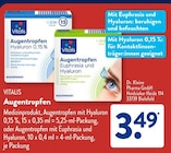 Augentropfen Hyaluron 0,15% im ALDI SÜD Prospekt Augentropfen Hyaluron 0,15% von Vitalis im aktuellen ALDI SÜD Prospekt für 3,49 €