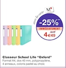Classeur School Life - Oxford dans le catalogue Monoprix