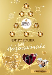 Rocher Prospekt: "Ferrero Rocher erfüllt Herzenswünsche", 3 Seiten, 21.11.2022 - 18.12.2022