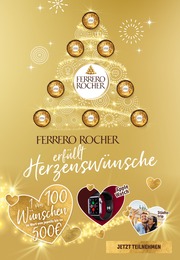 Supermarkt Prospekt von Rocher Eningen Rocher Prospekt: "Ferrero Rocher erfüllt Herzenswünsche", 3 Seiten, 21.11.2022 - 18.12.2022