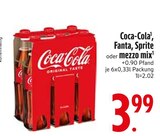 Aktuelles Coca-Cola, Fanta, Sprite oder mezzo mix Angebot bei EDEKA in Rosenheim ab 3,99 €