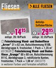 Aktuelles Feinsteinzeug Wand- und Bodenfliese Angebot bei Hornbach in Koblenz ab 14,95 €