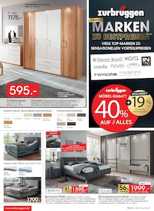 Bett im Zurbrüggen Prospekt "MARKEN ZU BESTPREISEN" mit 44 Seiten (Herne)