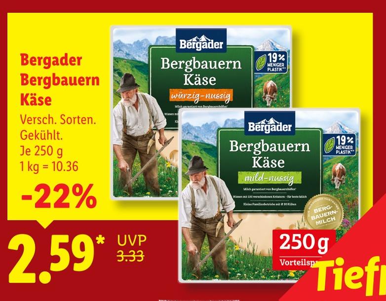 Bergbauern Käse mild-nussig