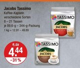 Tassimo Kaffee-Kapseln im Angebot bei V-Markt in Memmingen Tassimo Kaffee-Kapseln Angebote von Jacobs bei V-Markt Memmingen für 4,44 €