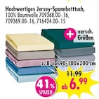 Hochwertiges Jersey-Spannbettuch im aktuellen SB Möbel Boss Prospekt