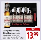 Bügel Premium oder Kellerbier Angebote von Stuttgarter Hofbräu bei E center Stuttgart für 13,99 €