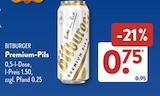 Premium-Pils Angebote von Bitburger bei ALDI SÜD Filderstadt für 0,75 €