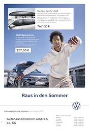 Volkswagen Prospekt für Heede mit 1} Seite Volkswagen Prospekt für Heede: "Mehr Platz für den Sommer", 1 Seite, 01.06.2025 - 31.08.2025