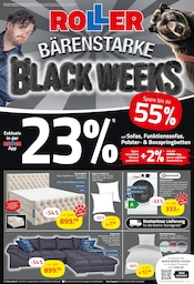 Aktueller ROLLER Prospekt mit Black Friday, "BÄRENSTARKE BLACK WEEKS", Seite 1