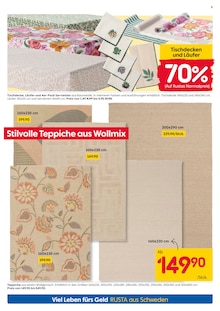Teppichboden im aktuellen Rusta Prospekt (Jena) Teppichboden im Rusta Prospekt "Willkommen zu Hause in Schweden!" mit 16 Seiten (Jena)