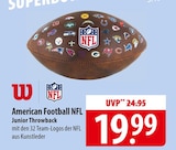 Wilson American Football NFL Junior Throwback bei famila Nordost im Prospekt "" für 19,99 €