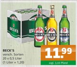 Beck's bei Getränke A-Z im Prospekt "" für 11,99 €