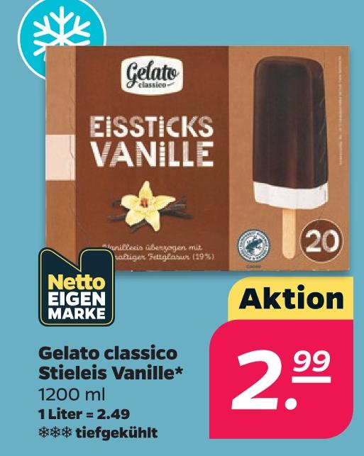 Gelato classico Stieleis Vanille