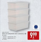 BOÎTE DE RANGEMENT AVEC COUVERCLE - HOME CREATION dans le catalogue Aldi