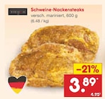 Schweine-Nackensteaks im Netto Marken-Discount Prospekt Schweine-Nackensteaks von Metzgerfrisch im aktuellen Netto Marken-Discount Prospekt für 3,89 €