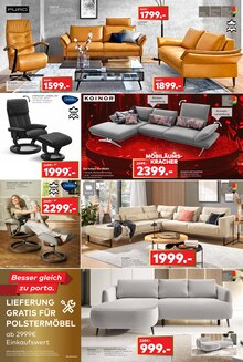 Sofa im porta Möbel Prospekt "POLSTER INDUSTRIE MESSE" mit 2 Seiten (Frankfurt (Main))