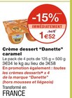 Crème dessert caramel - Danette dans le catalogue Monoprix