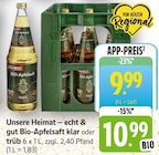 Aktuelle Äpfel Angebote bei EDEKA in Pforzheim Aktuelles Bio-Apfelsaft klar Angebot bei EDEKA in Pforzheim ab 9,99 €